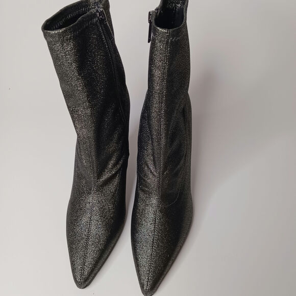 Marc Fisher Kellen Heeled Bootie, Pewter Glitter, Size  8M - Picture 5 of 10